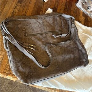 LIEBSKIND Gray Leather Satchel